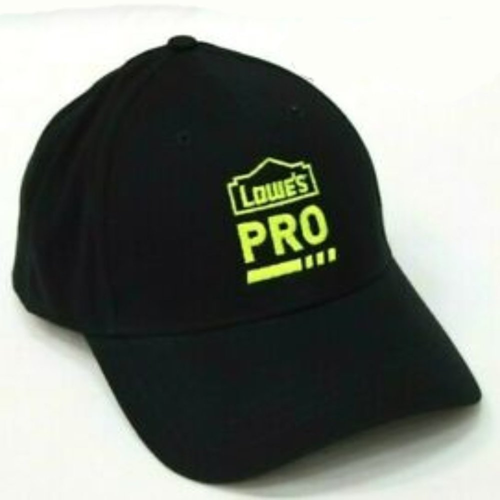 Lowe's Pro Black Baseball Cap Hat Embroidered NEW!
